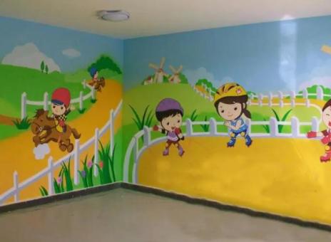 巩义幼儿园墙体彩绘制作流程及注意事项